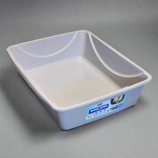 ZA@ PETMATE Basic Open Cat Litter Pan Grey Large 15"x18.5" 22183 A