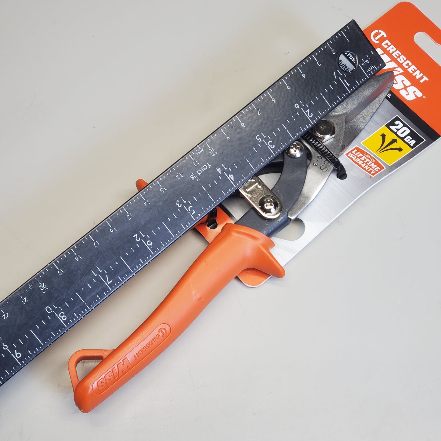 WISS Crescent 9 in Multi-Purpose Aviation Snips Orange Handle MPC3N-06