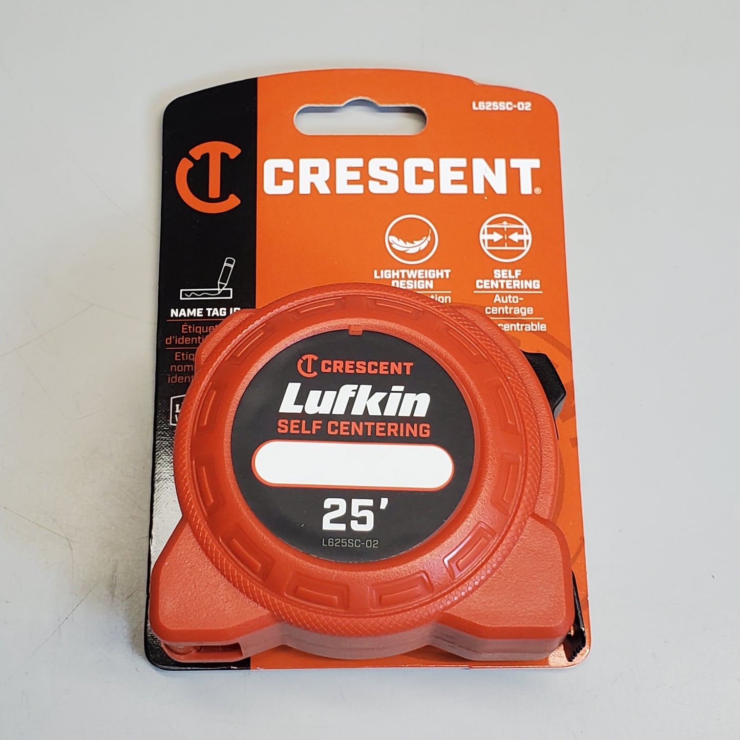 CRESCENT Lufkin 25' Measuring Tape Self Centering L625SC-02