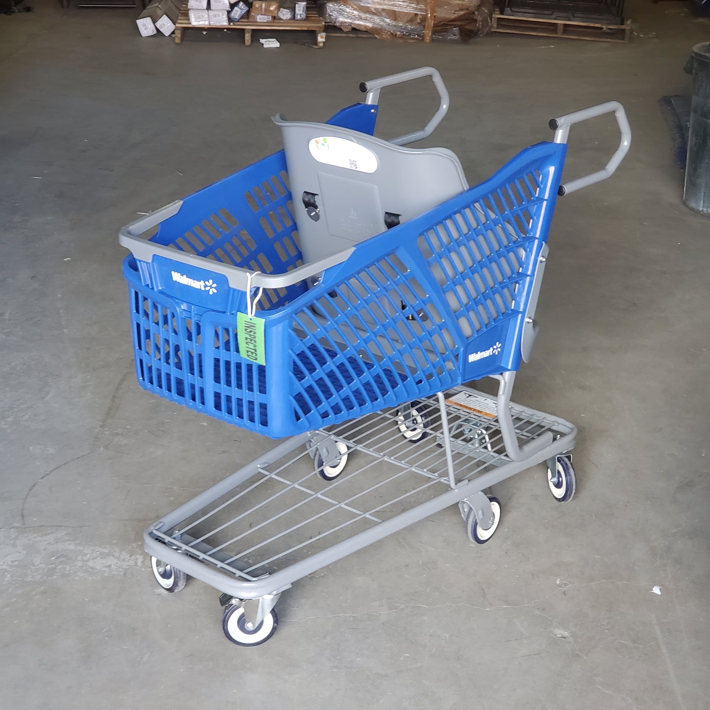 ZA@ CAROLINE'S CART Walmart Adv Shopping Cart Blue/Grey