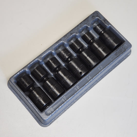 SNAP-ON 7-Piece Metric Shallow Swivel Impact Socket Set 3/8" Dr 6PT 207IPFM