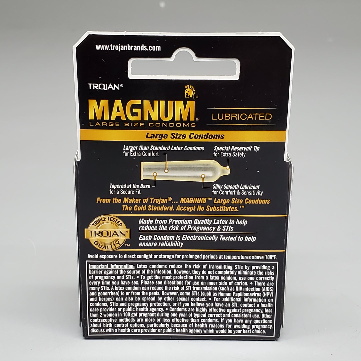 TROJAN (6 Boxes of 3, 18 Total) Magnum Lubricated Large Size Latex Con PayWut TROJAN (6 Boxes of 3, 18 Total) Magnum Lubricated Large Size Latex Con PayWut