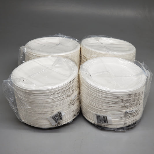 ECOSYSTEMS 500 Count 9" White Molded Fiber Plates ECORP9-SC