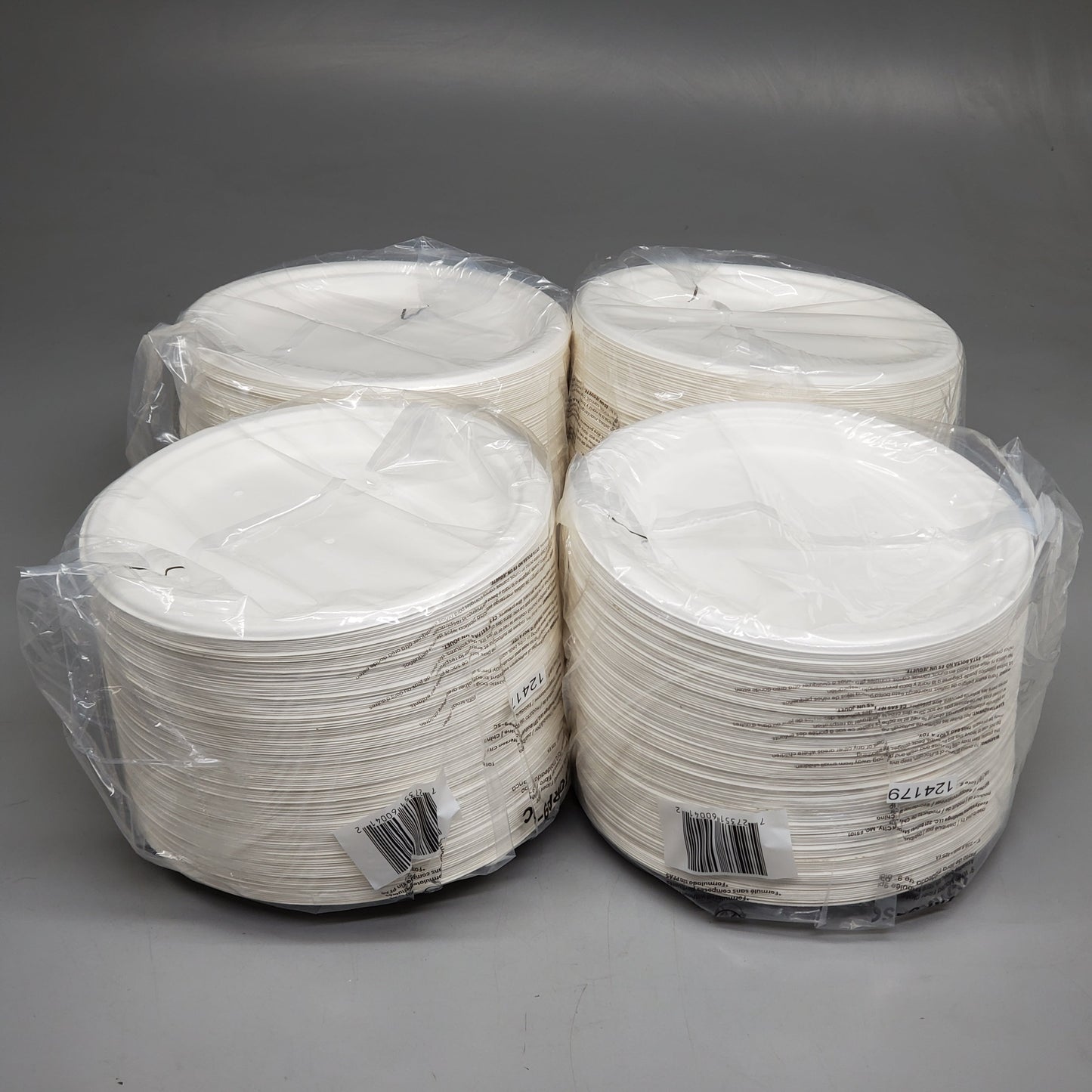 ZA@ ECOSYSTEMS 500 Count 9" White Molded Fiber Plates ECORP9-SC D