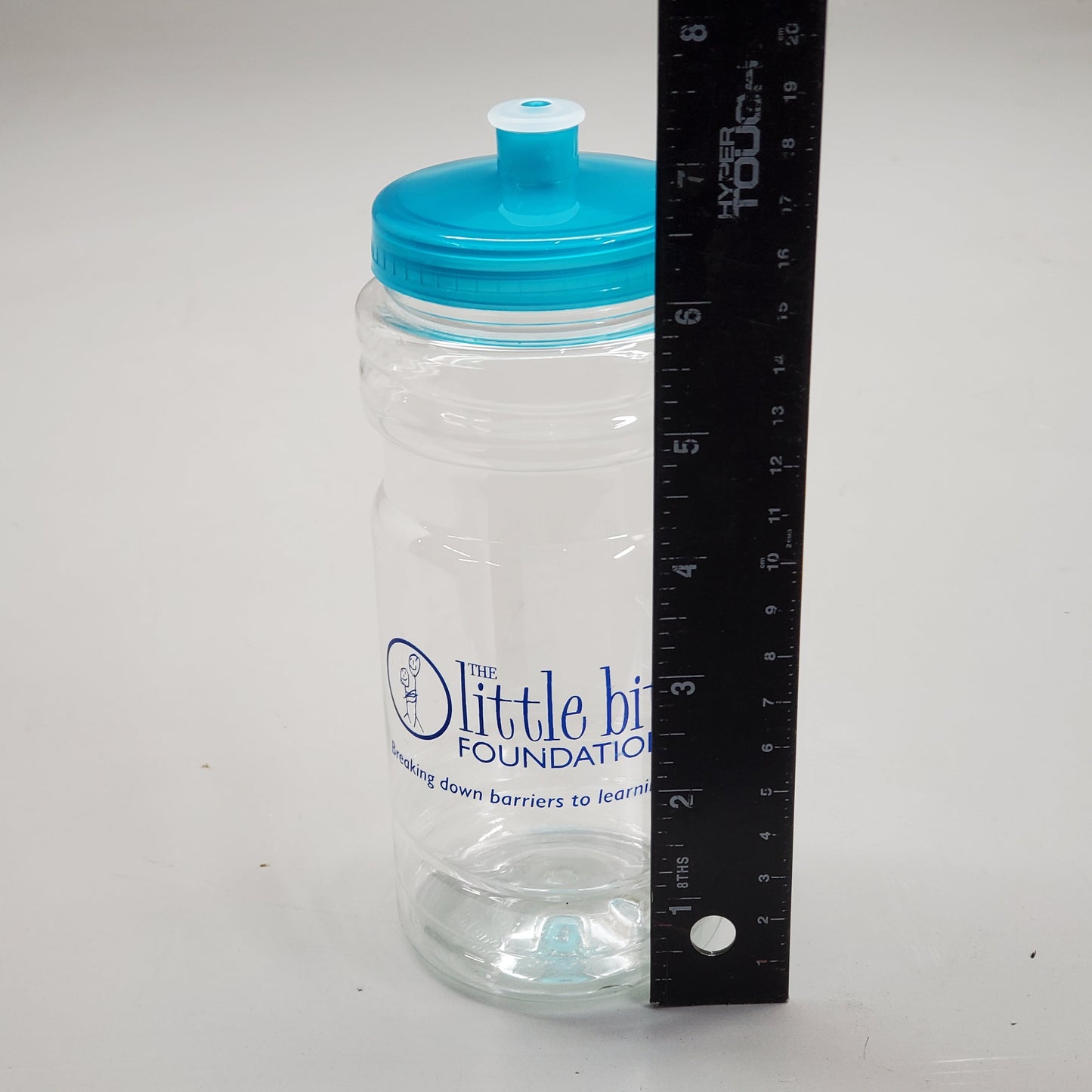 ZA@ Water Bottle (150 Pack) Clear W/ Surf Blue Top 20oz 3388-004 (Adv. The Little Bit Foundation) F