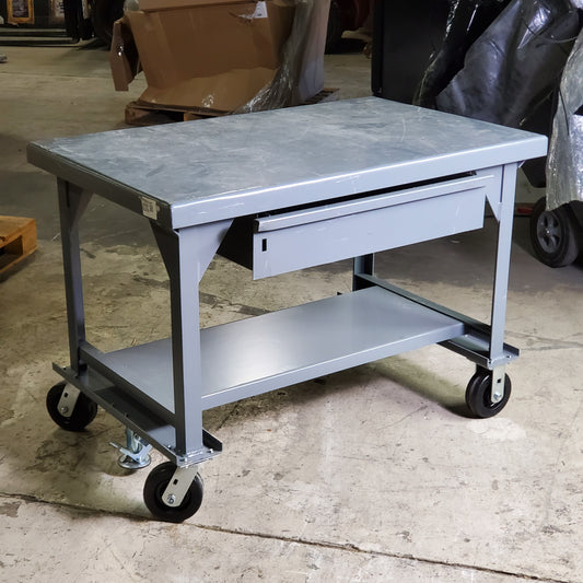 Extreme Heavy Duty Steel Rolling Cart Grey 48" L x 30" W x 34" T (New Other)
