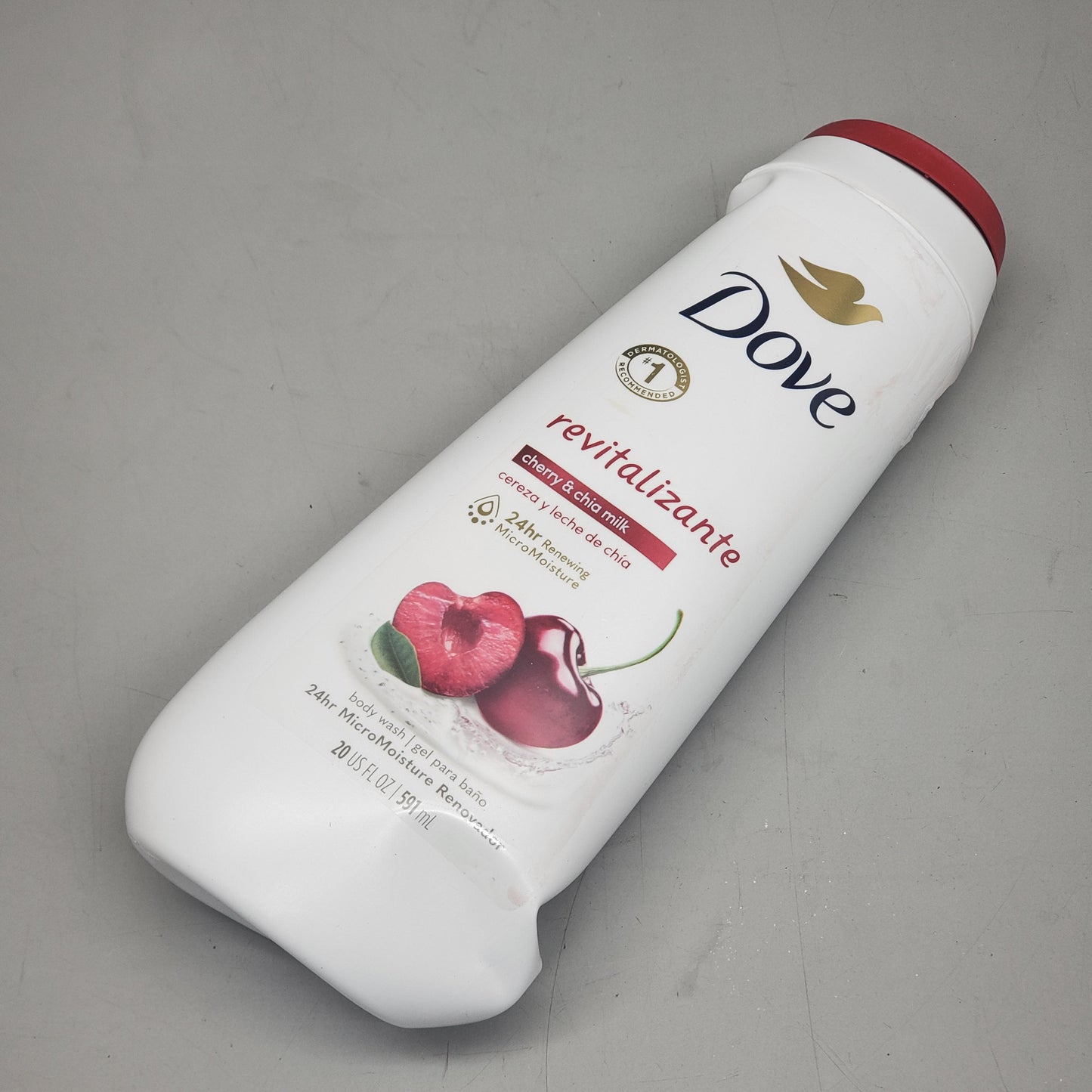 ZA@ DOVE Cherry Cheer Holiday Women's Gift Set Body Wash, Body Scrub, Beauty Bar & Loofa (Damaged) E