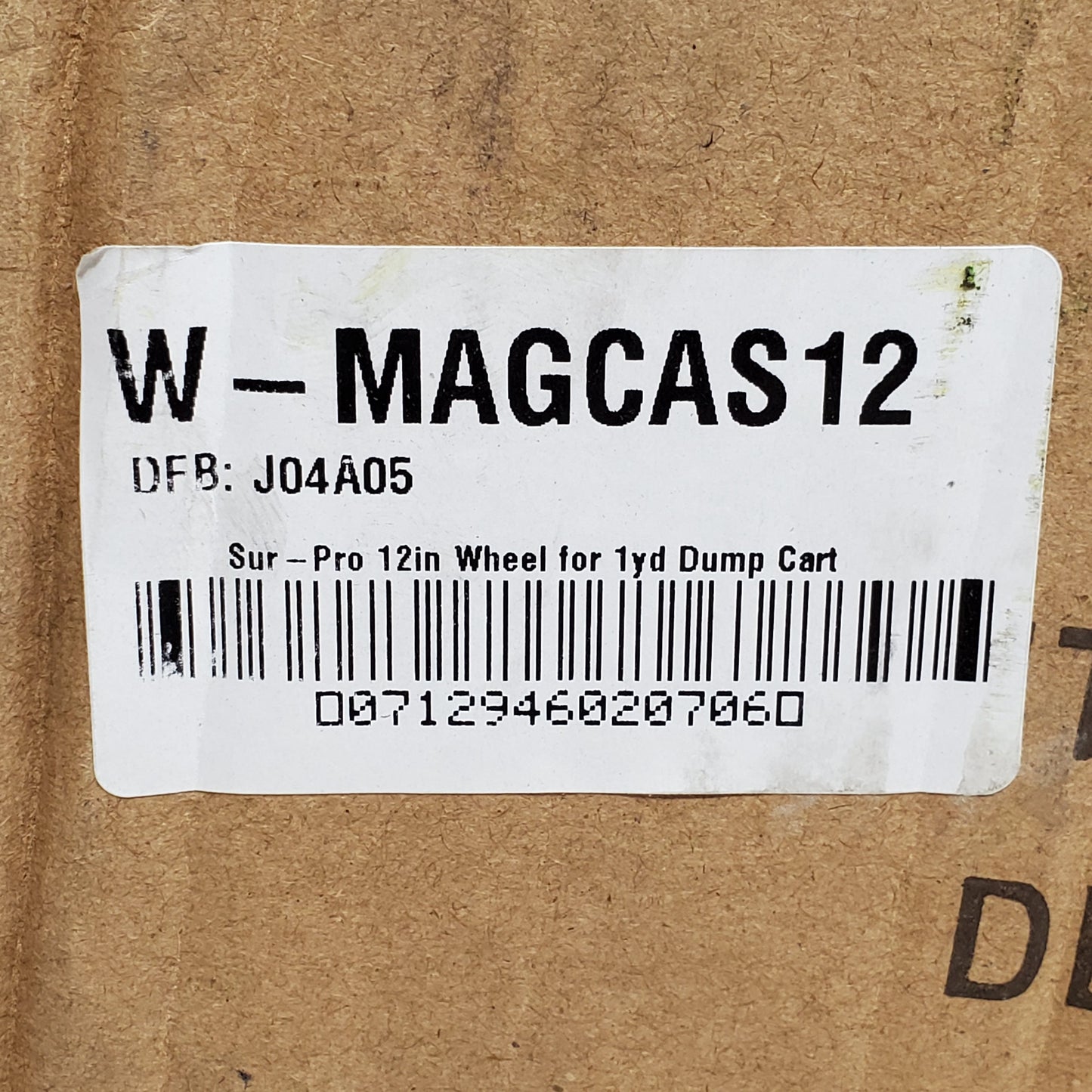 MAGNUM (2 Pack) Dump / Trash Cart Replacement Wheels 3"x12" CAS12