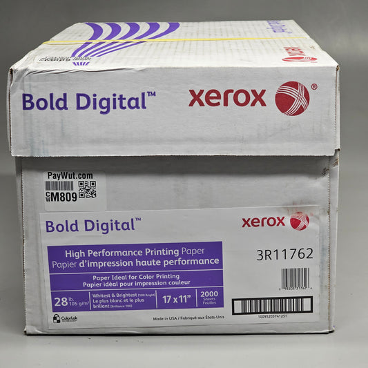 ZA@ XEROX 2000 PACK! High Performance Printing Paper 17" x 11" Whitest 3R11762