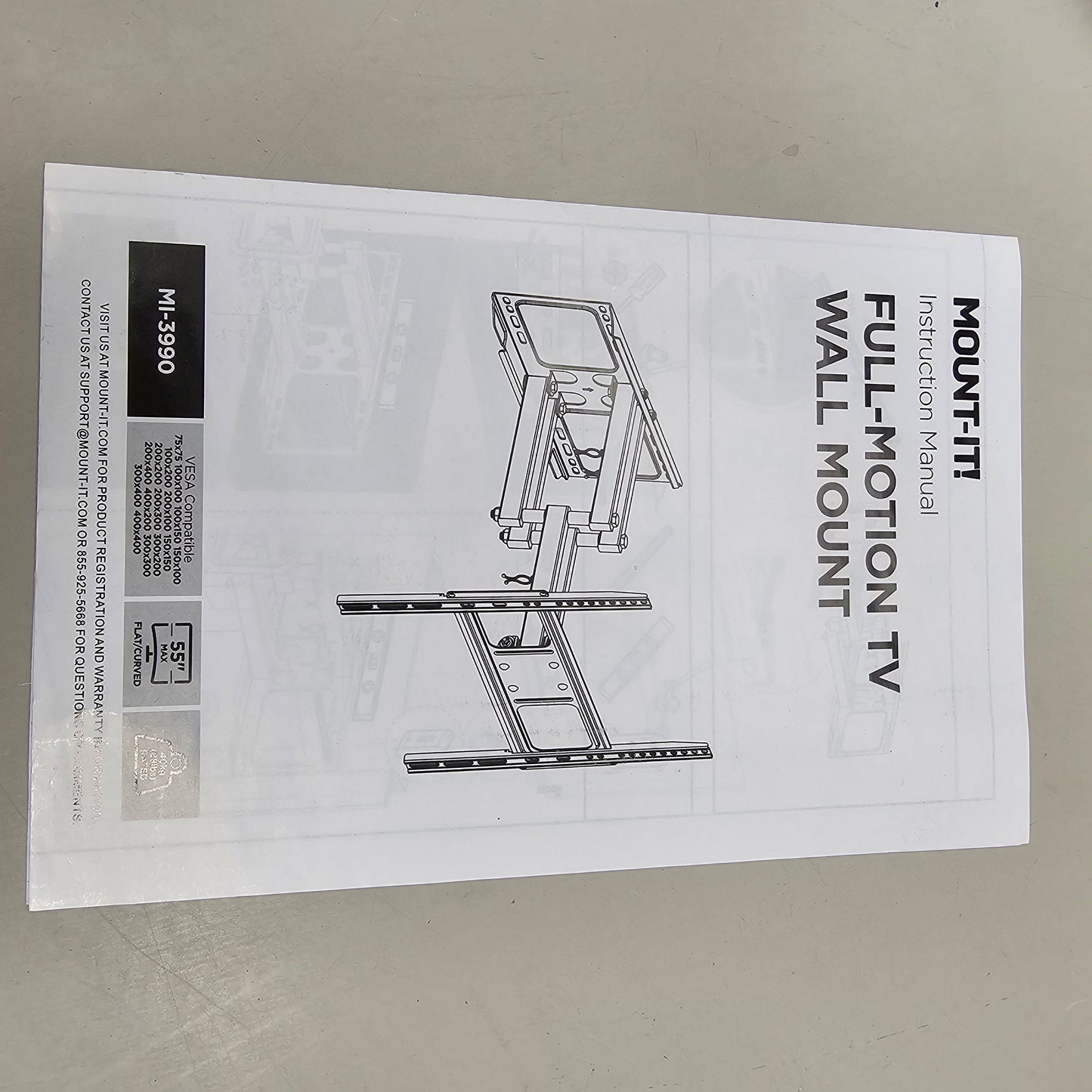 MOUNT-IT TV Wall Mount 32"-55" MI-3990