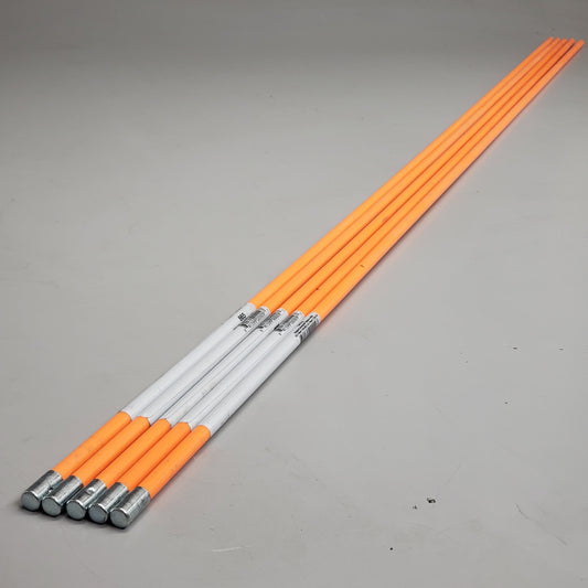 ZA@ DASCO Pro (5 Pack) Snow Pole Fiberglass Driveway Marker 48" Orange 665 C