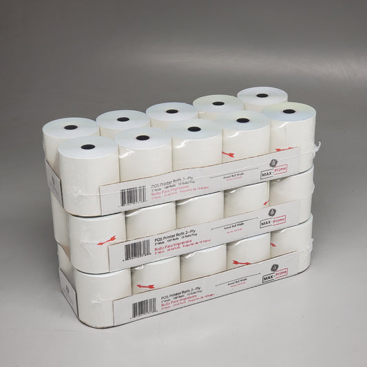 MAX-PRIME (100 Rolls) POS Thermal Printer Rolls 2-Ply 3"x100' T2300-100