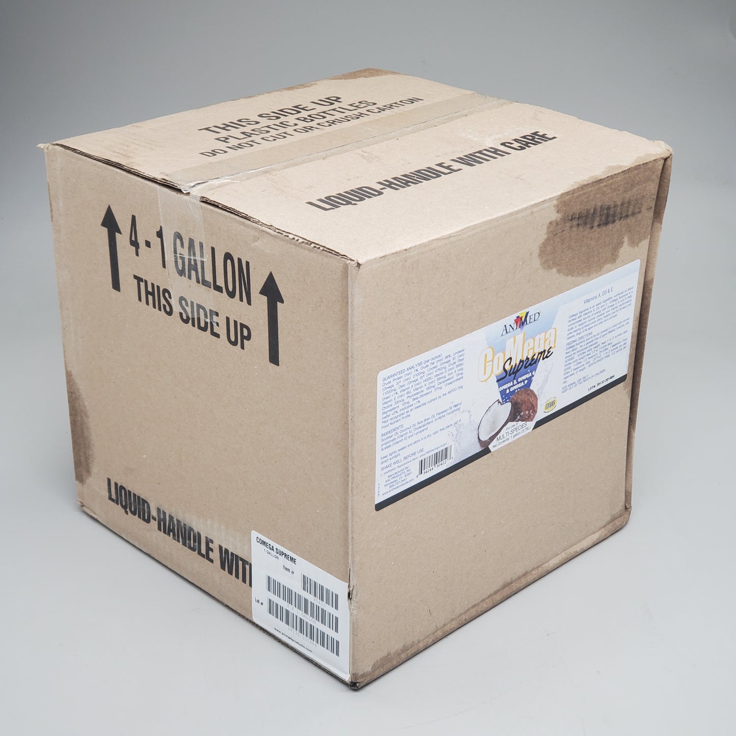 ANIMED (4 Pack) GoMega Supreme 1 Gallon Balanced Essential Fatty Acid Coat Supplement for Horses Omega 3, 6 & 9