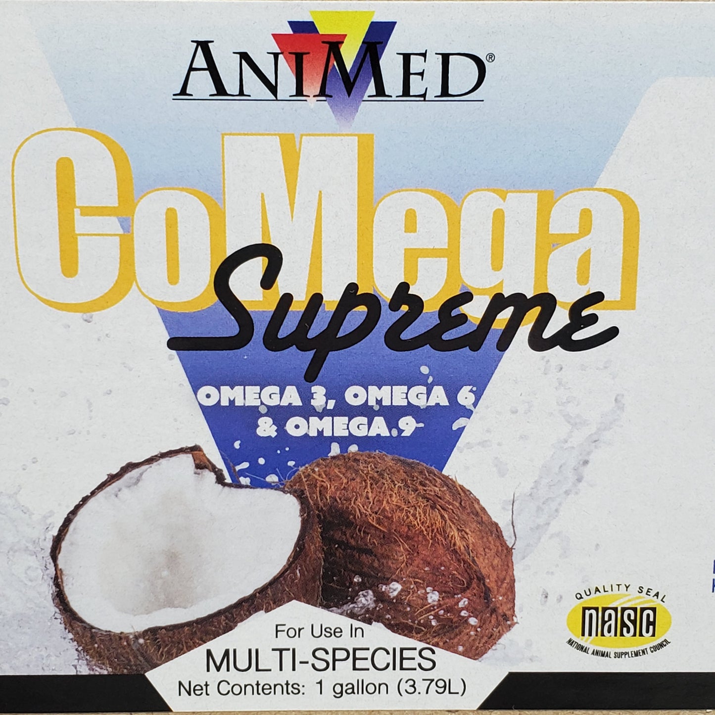 ANIMED (4 Pack) GoMega Supreme 1 Gallon Balanced Essential Fatty Acid Coat Supplement for Horses Omega 3, 6 & 9