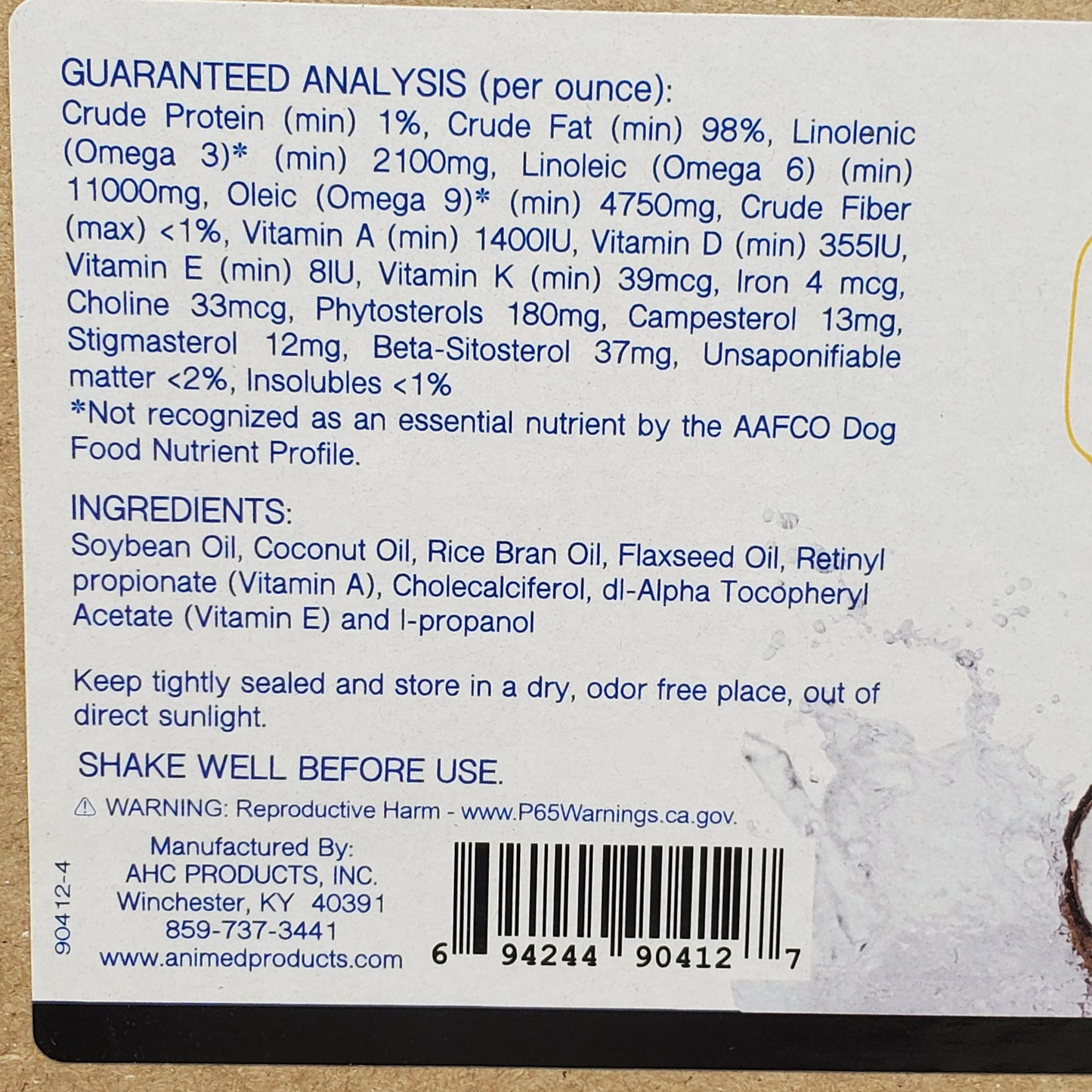 ANIMED (4 Pack) GoMega Supreme 1 Gallon Balanced Essential Fatty Acid Coat Supplement for Horses Omega 3, 6 & 9
