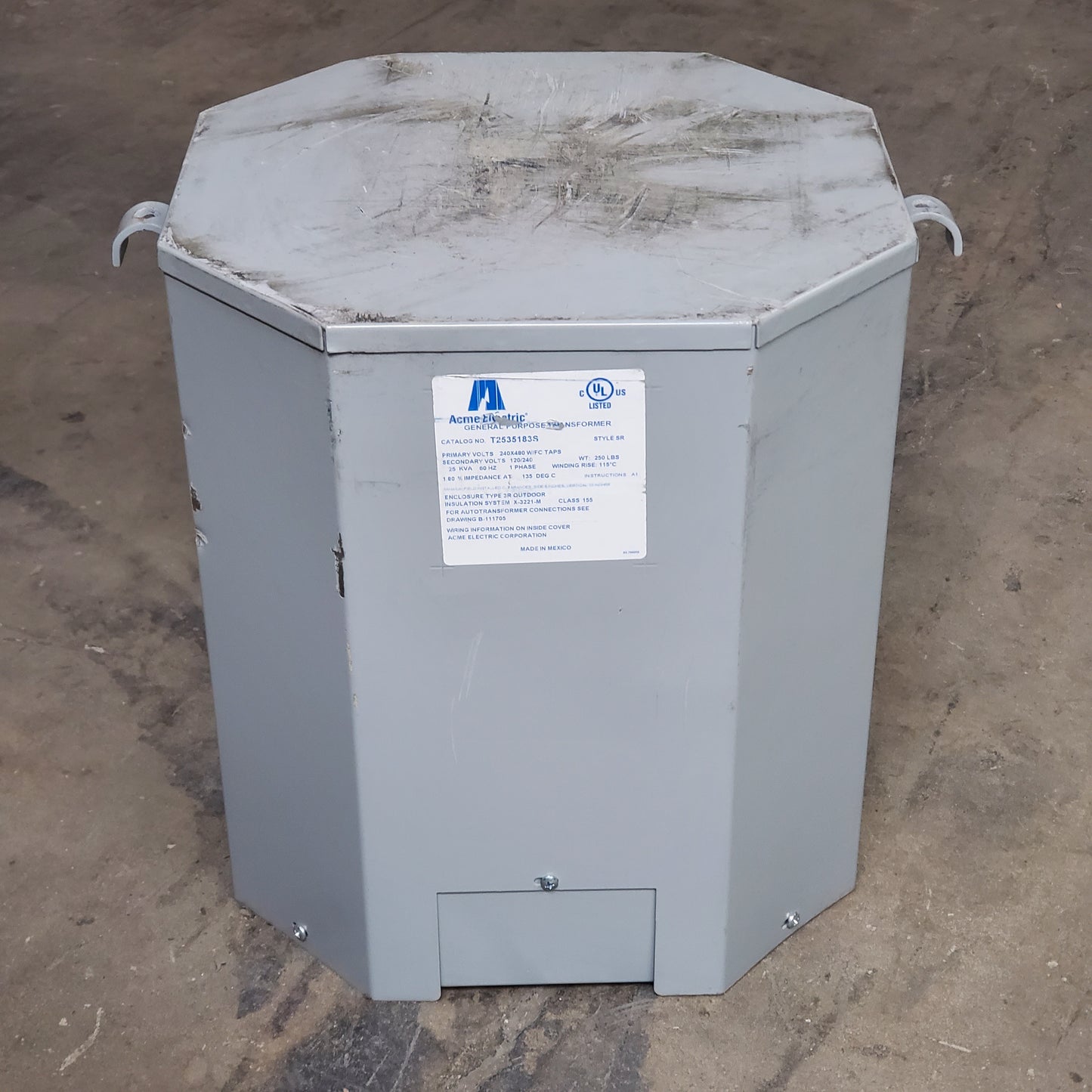 ACME ELECTRIC Low Voltage Distribution Transformer 1PH 240/480V AC T2535183S (New Other)