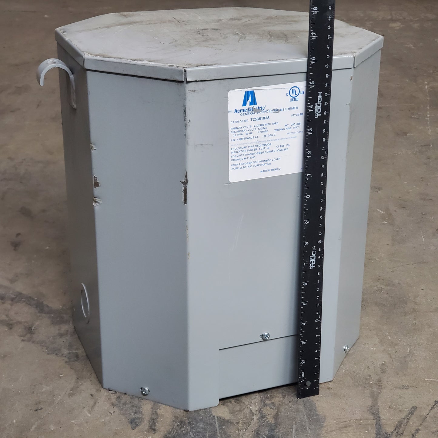 ACME ELECTRIC Low Voltage Distribution Transformer 1PH 240/480V AC T2535183S (New Other)