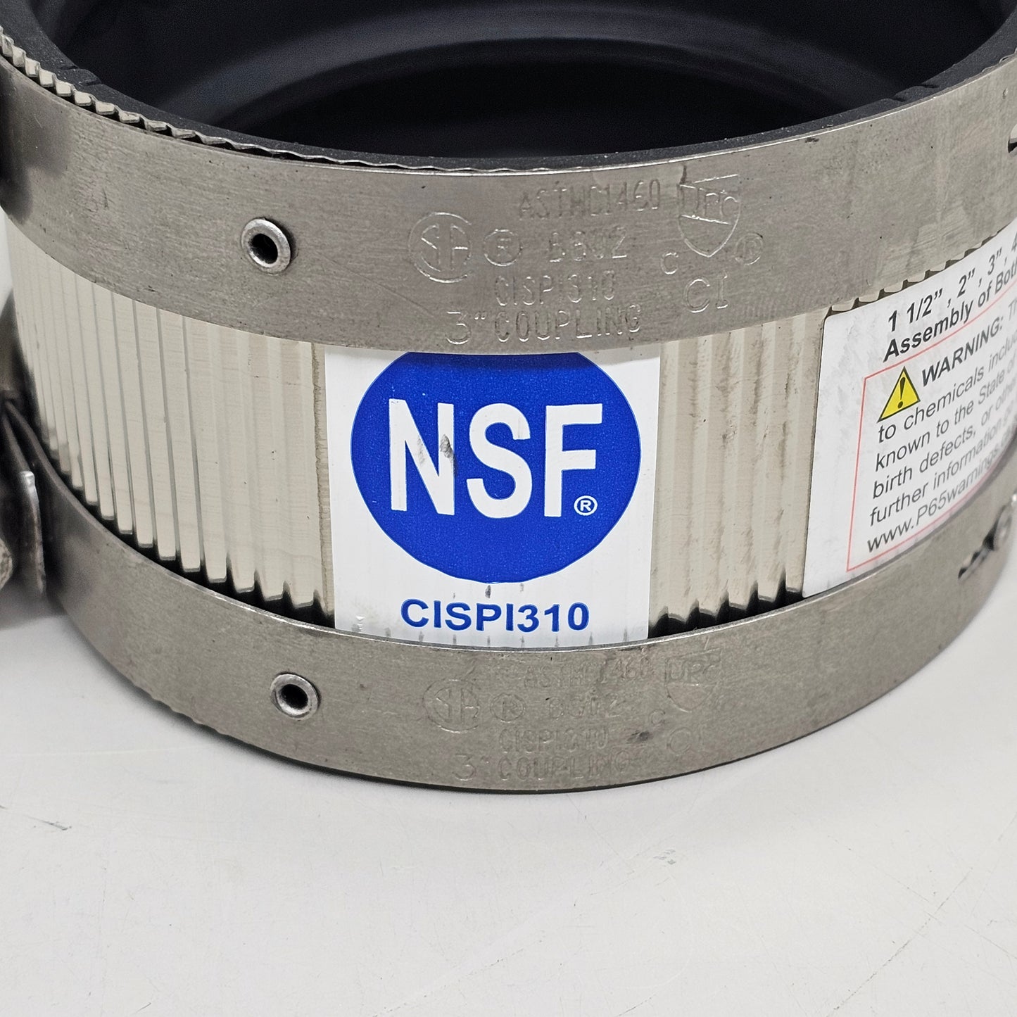 MIFAB Heavy-Duty Clamp Coupling Stainless Steel 3 x 3 Fitting