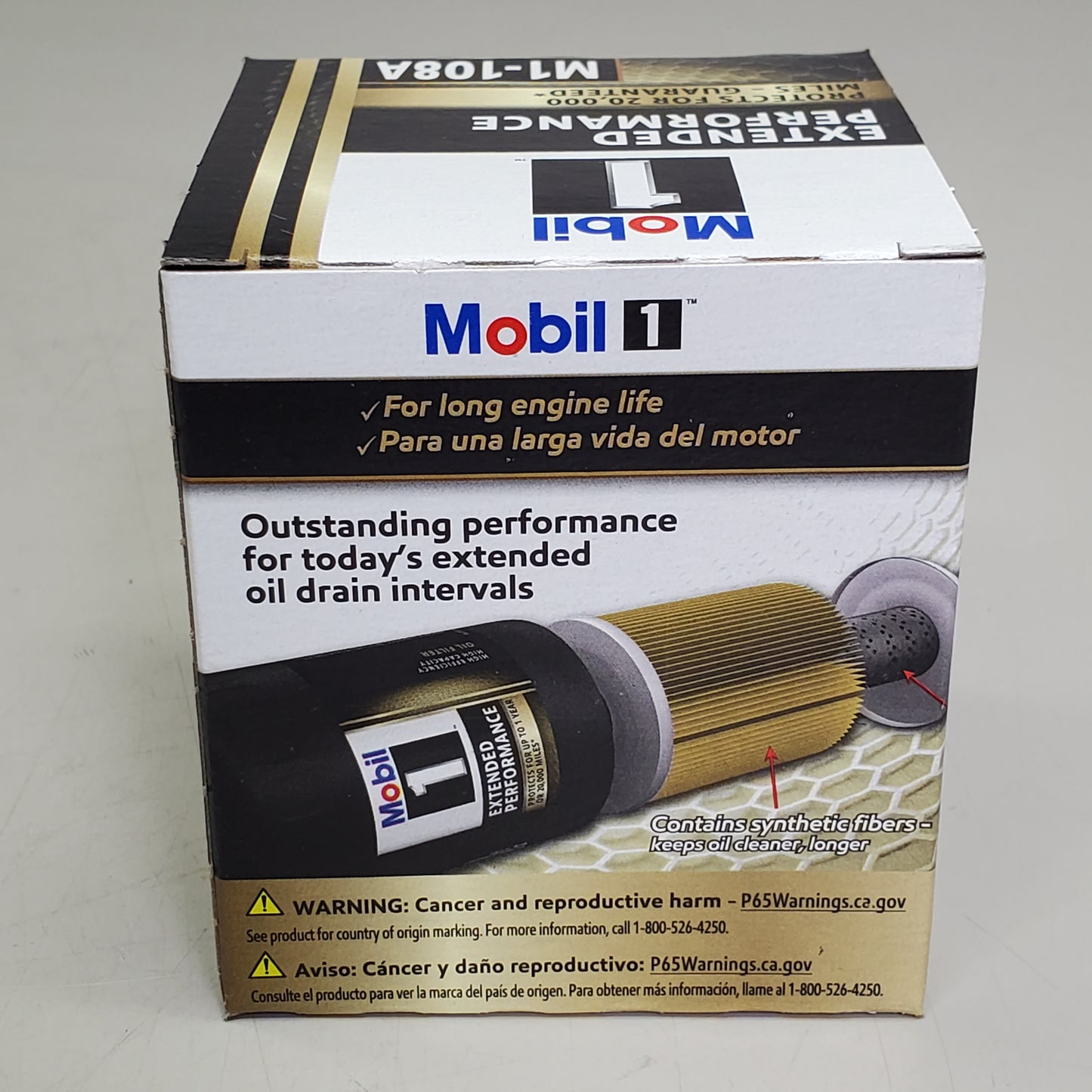 MOBIL (6 PACK) Oil Filter Extended Performance 20,000 Miles M1-108A