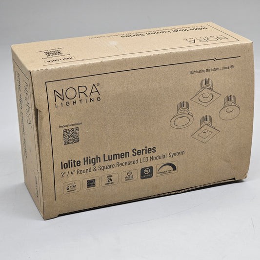 NORA LIGHTING Lolite 4" LED Square Recessed Trim 1000 Lumens