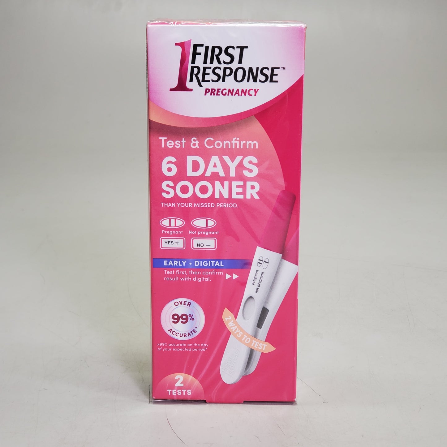 ZA@ FIRST RESPONSE (4 Tests) Pregnancy 6 Days Sooner Test & Confirm BB10/25 (Distressed Box) B