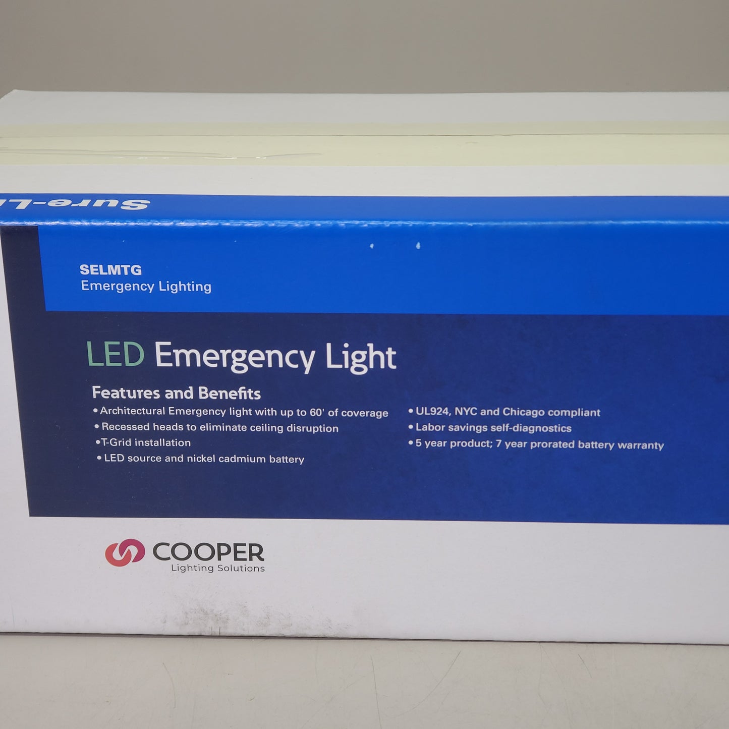 COOPER Sure-Lite LED Emergency Light 6" x 24" White SELMTG60R5SD