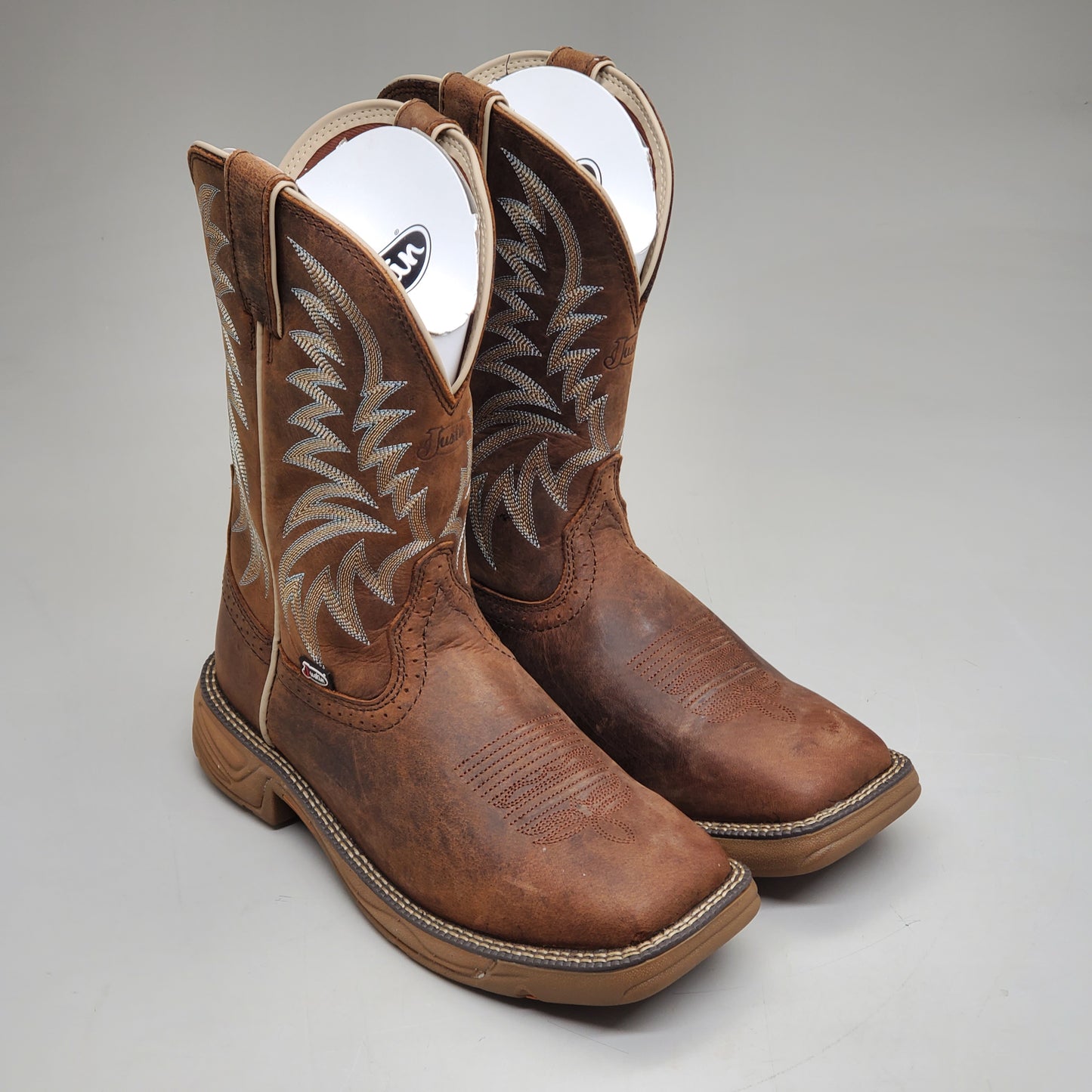 Justin Rush Hickory Brown Water Buffalo Boot Style #SE7400 Size Mens 10 EE