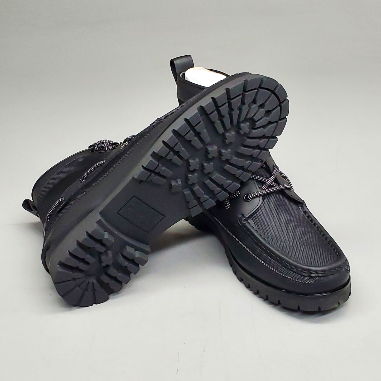 POLO RALPH LAUREN Ranger Mid Boot Leather Ballistic Nylon Men's SZ 9 D Black MID-BO-TAL