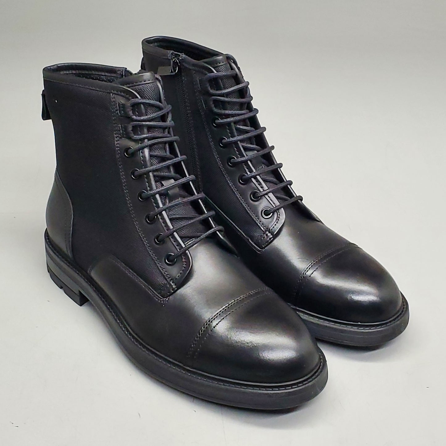 ZA@ CALVIN KLEIN Domly Mid Boot Lace Up Cap Toe Men's SZ 11 D Black 001