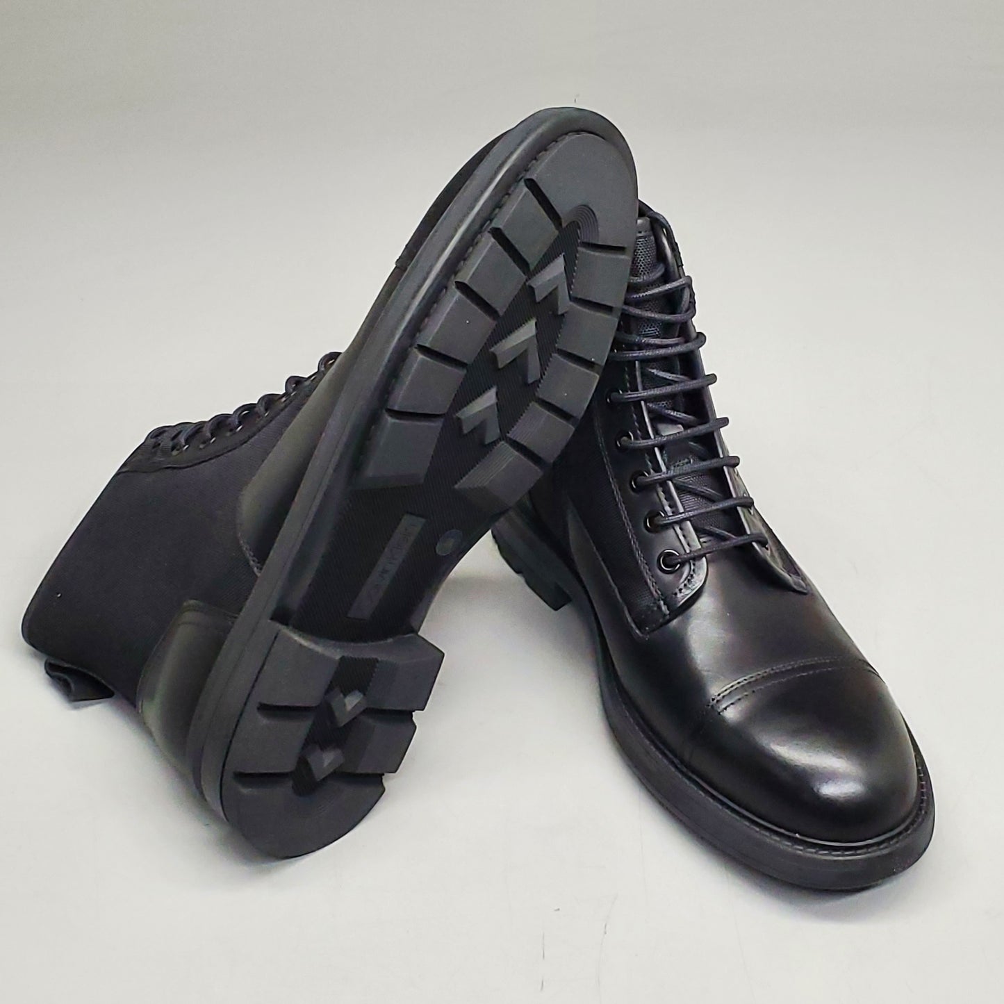 ZA@ CALVIN KLEIN Domly Mid Boot Lace Up Cap Toe Men's SZ 11 D Black 001