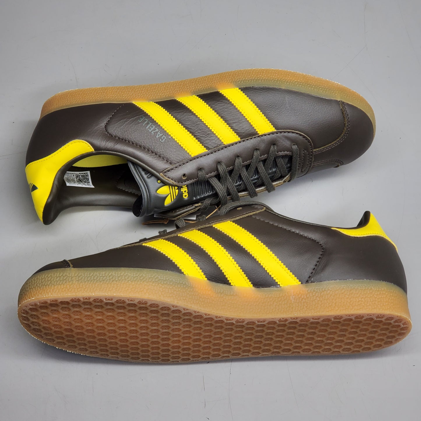 ZA@ ADIDAS Gazelle Sneakers Men's SZ 12 Yellow / Olive Impact Shoes HQ9873 (New Other)