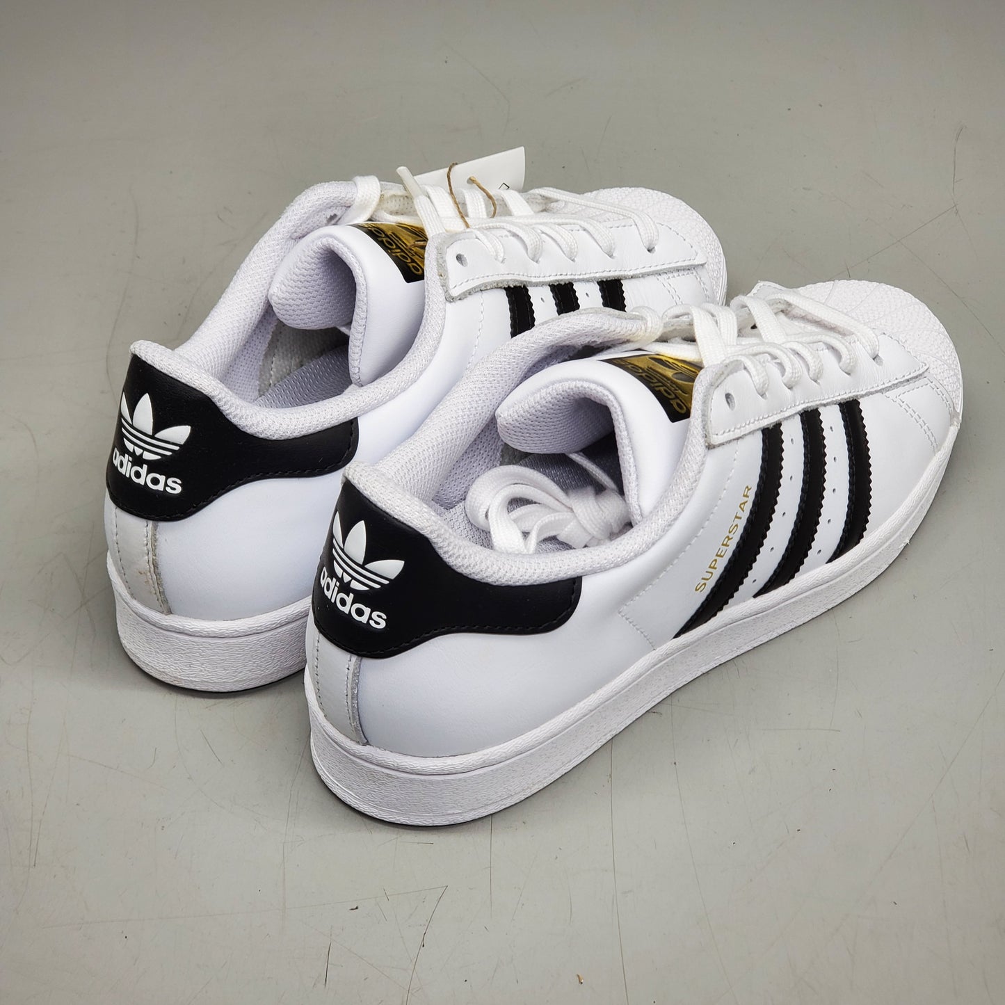 ZA@ ADIDAS Superstar J Shell Toe Low Top Sneakers Youth Sz 6 White/Black FU7712 (New Other)