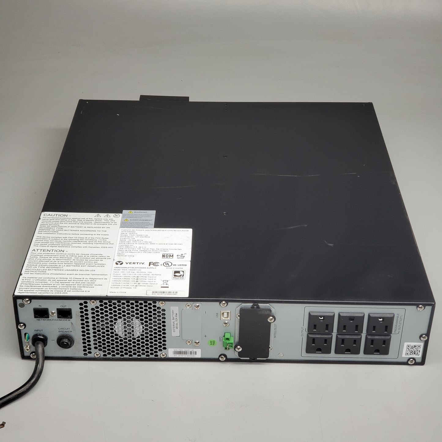 ZA@ VERTIV Liebert Uninterruptible Power Supply PSI5-1500RT120 (Pre-Owned)