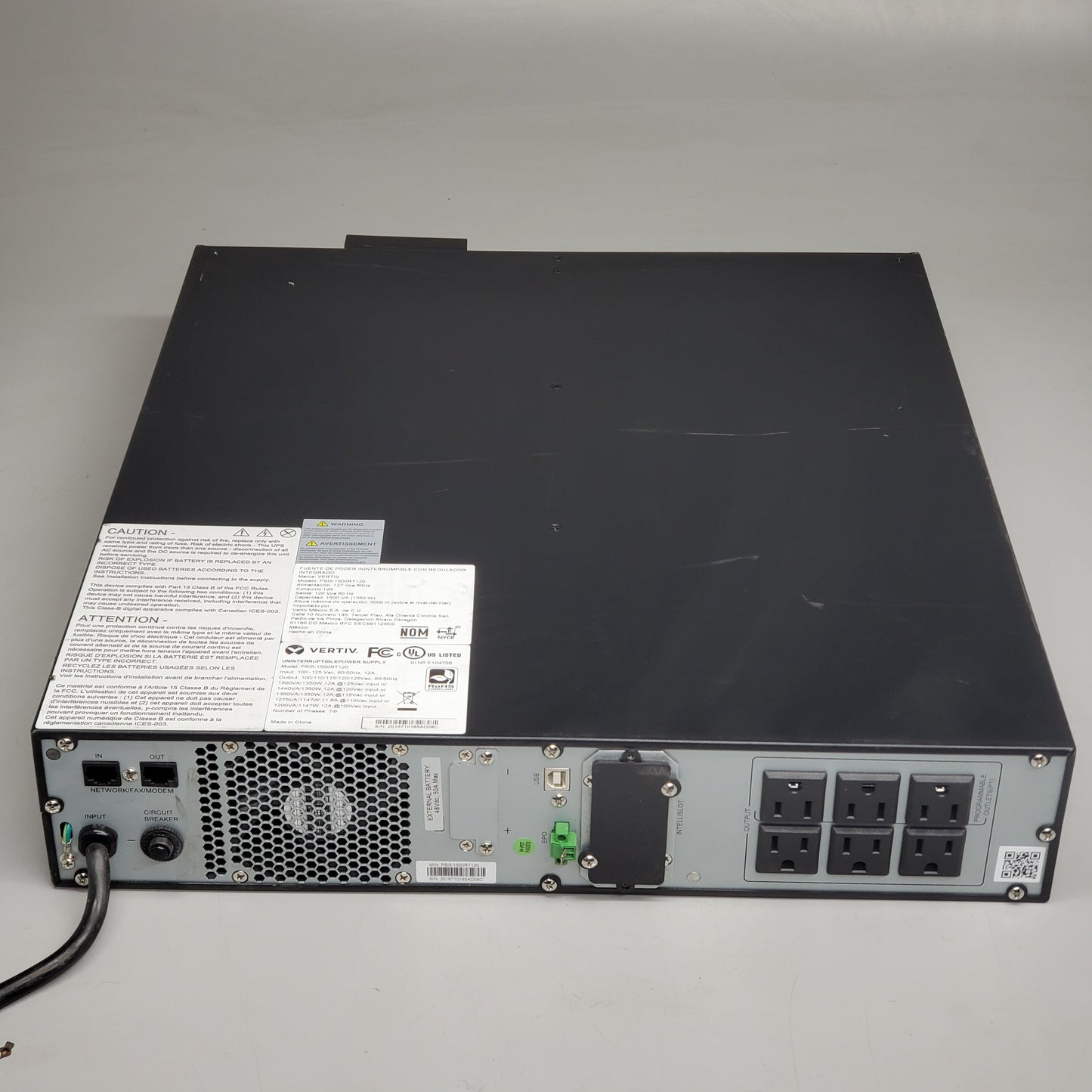 ZA@ VERTIV Liebert Uninterruptible Power Supply PSI5-1500RT120 (Pre-Owned) A