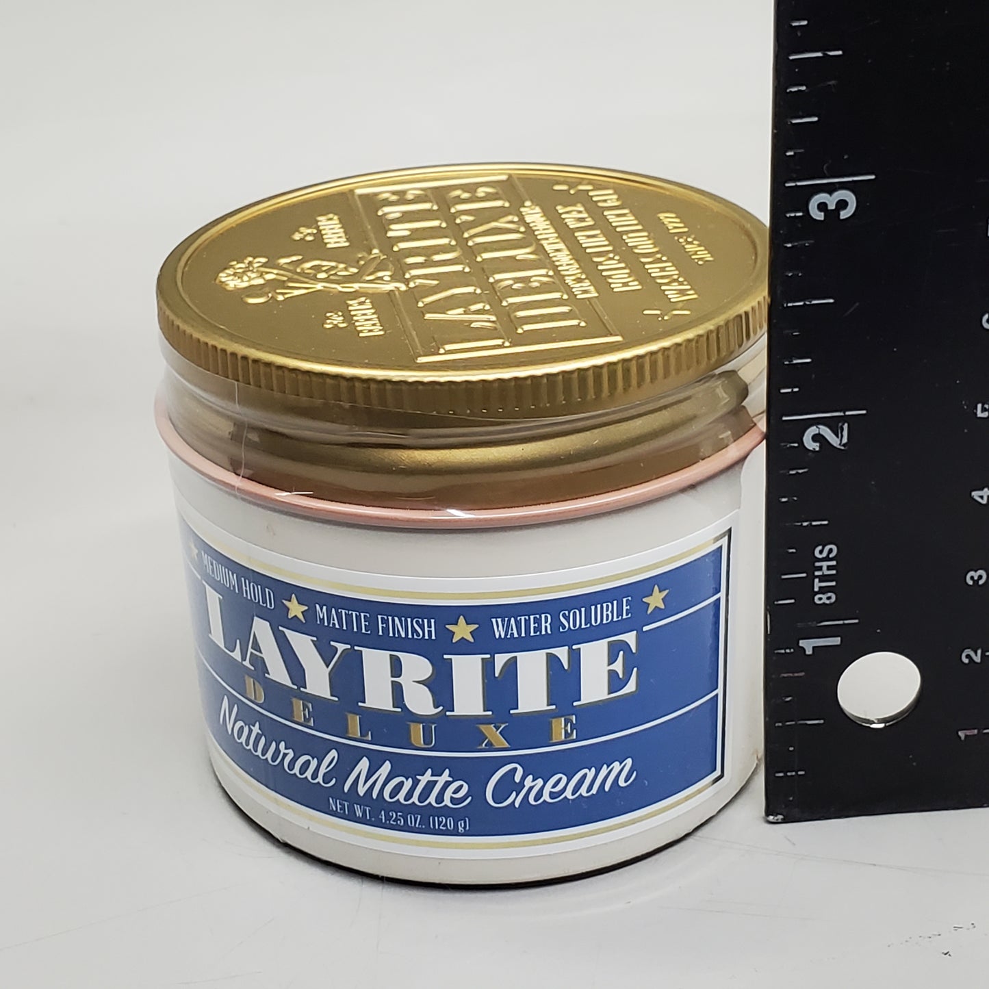 LAYRITE DELUXE Hair Natural Matte Cream 4.25 oz Med Hold Water Soluble