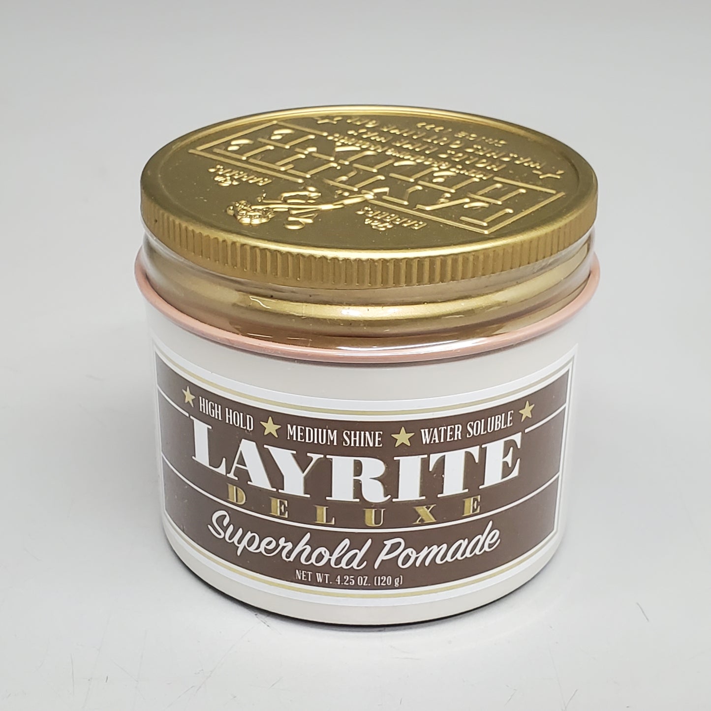 LAYRITE DELUXE Hair Superhold Pomade 4.25 oz High Hold Med Shine Water Soluble