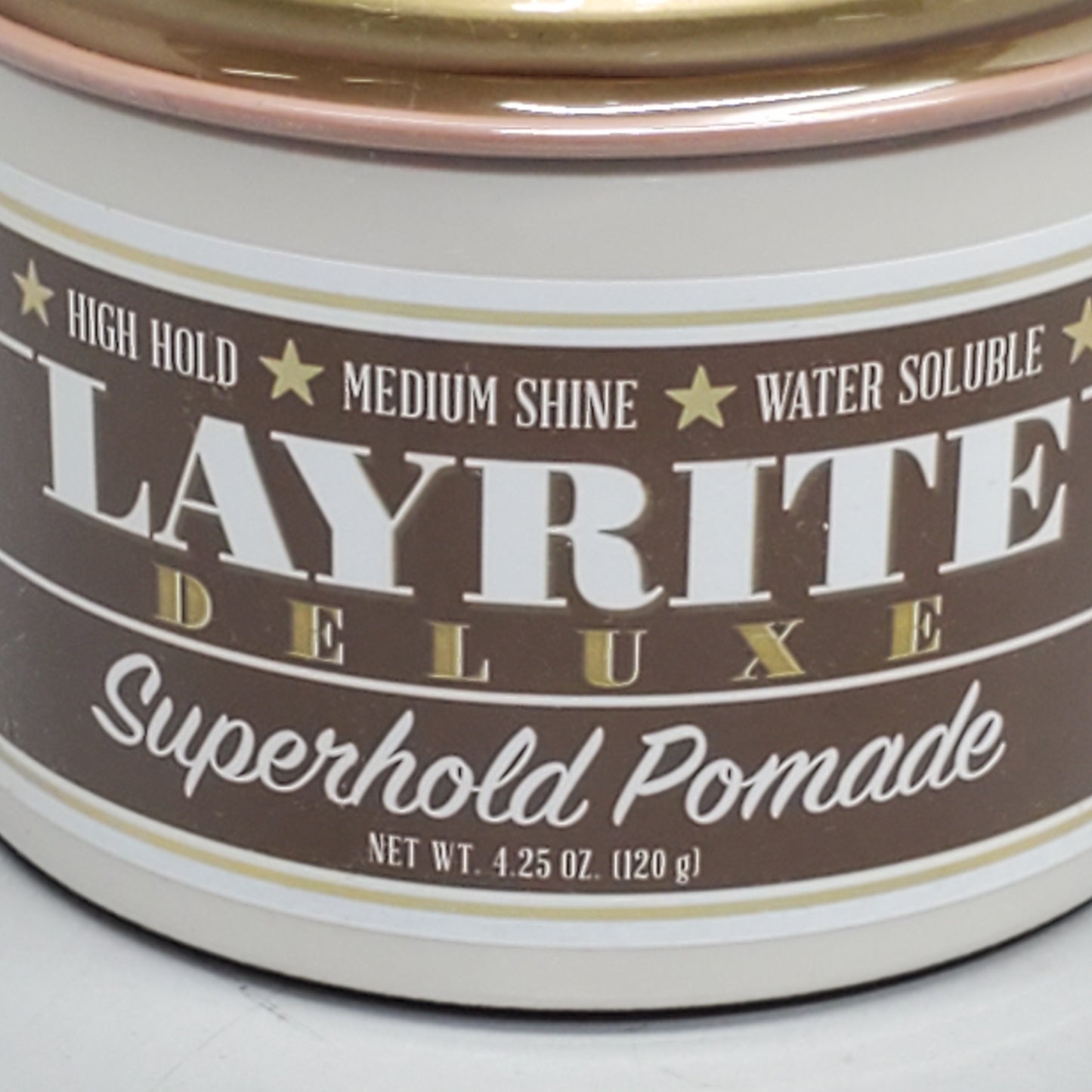 LAYRITE DELUXE Hair Superhold Pomade 4.25 oz High Hold Med Shine Water Soluble