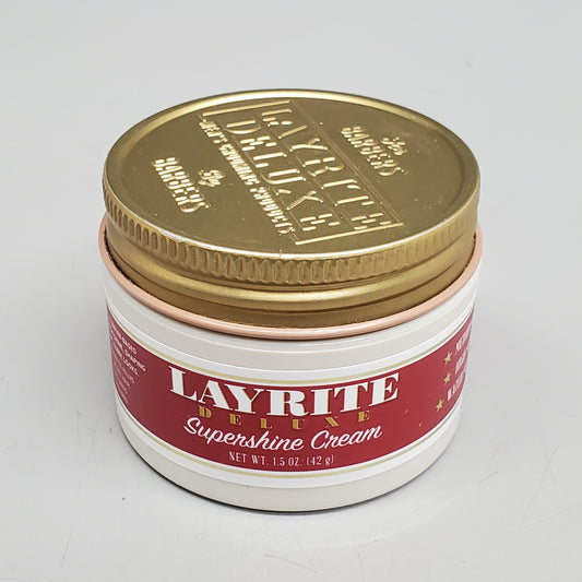 LAYRITE DELUXE Hair Supershine Cream 1.5 oz Medium Hold High Shine Water Soluble