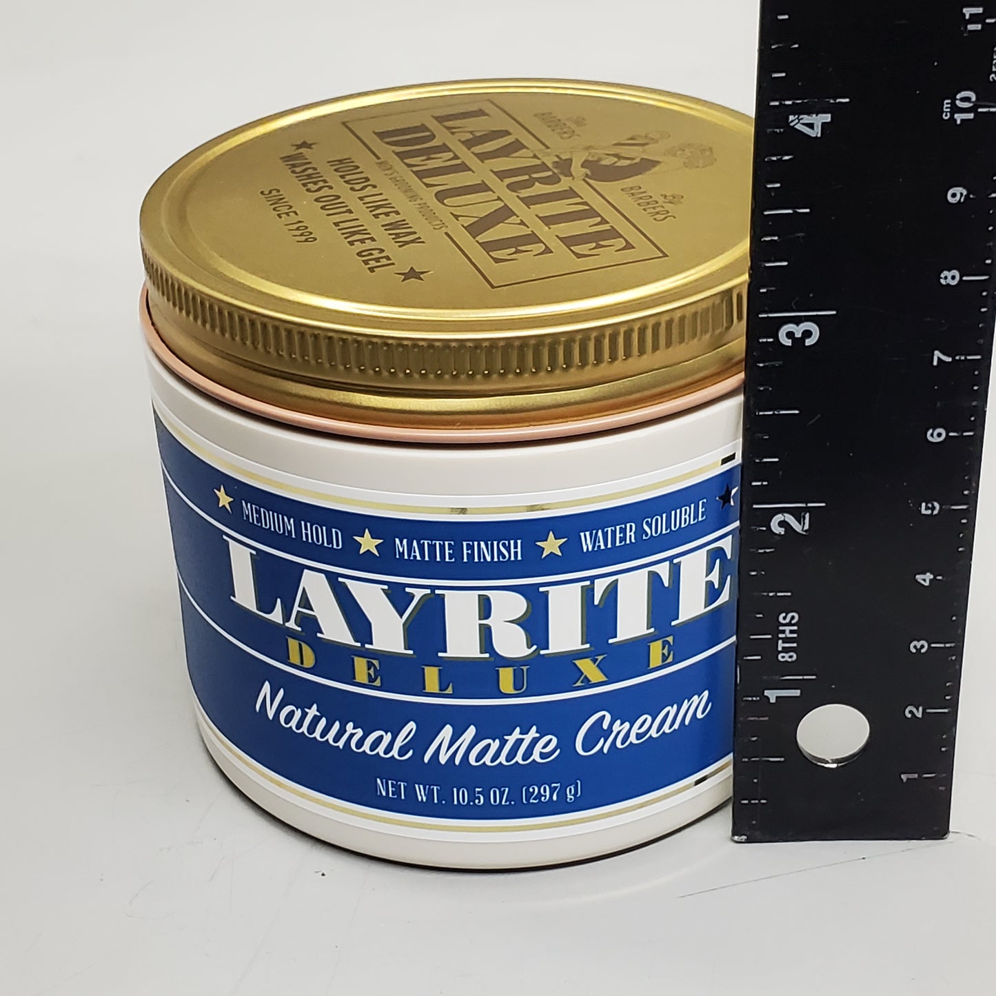 LAYRITE DELUXE Hair Natural Matte Cream 10.5 oz Med Hold Water Soluble