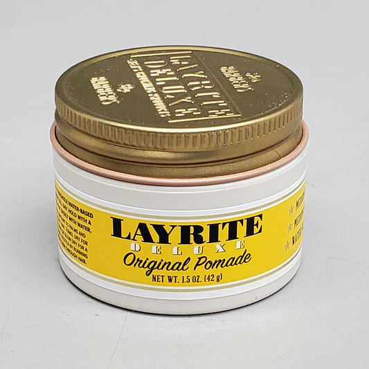 LAYRITE DELUXE Hair Original Pomade 1.5 oz Medium Hold Water Soluble