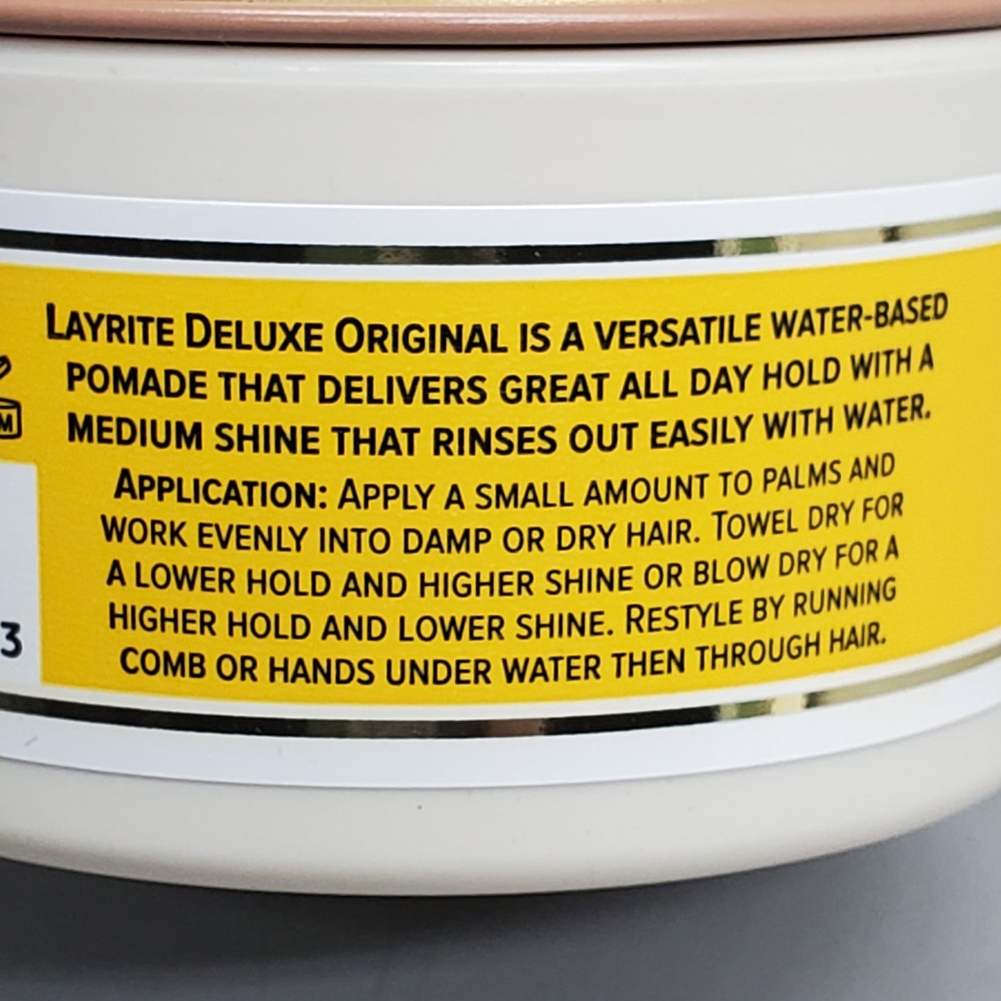 LAYRITE DELUXE Hair Original Pomade 1.5 oz Medium Hold Water Soluble