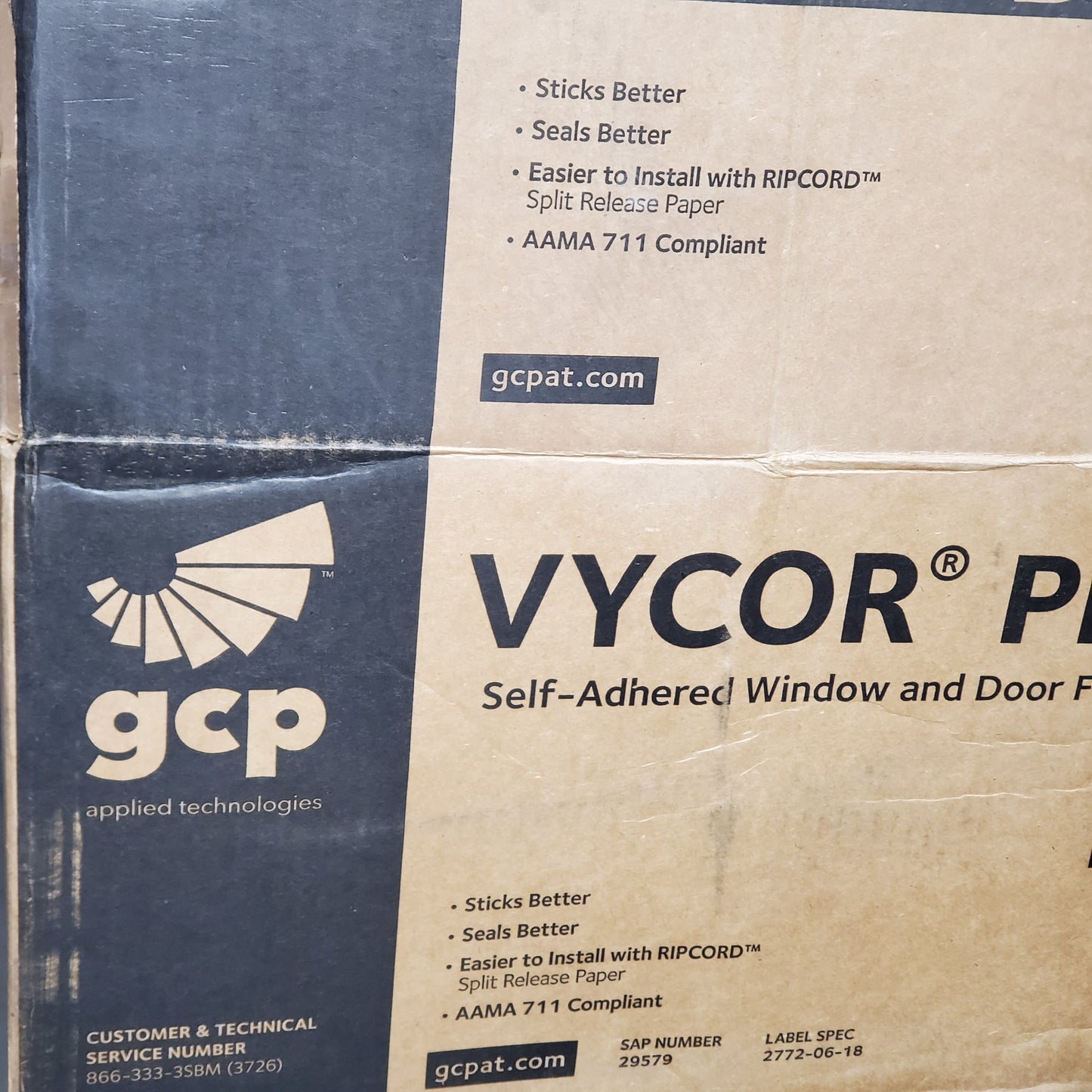 VYCOR Plus (2 Pack) Self Adhered Window And Door Flashing Sz 6” Roll Width