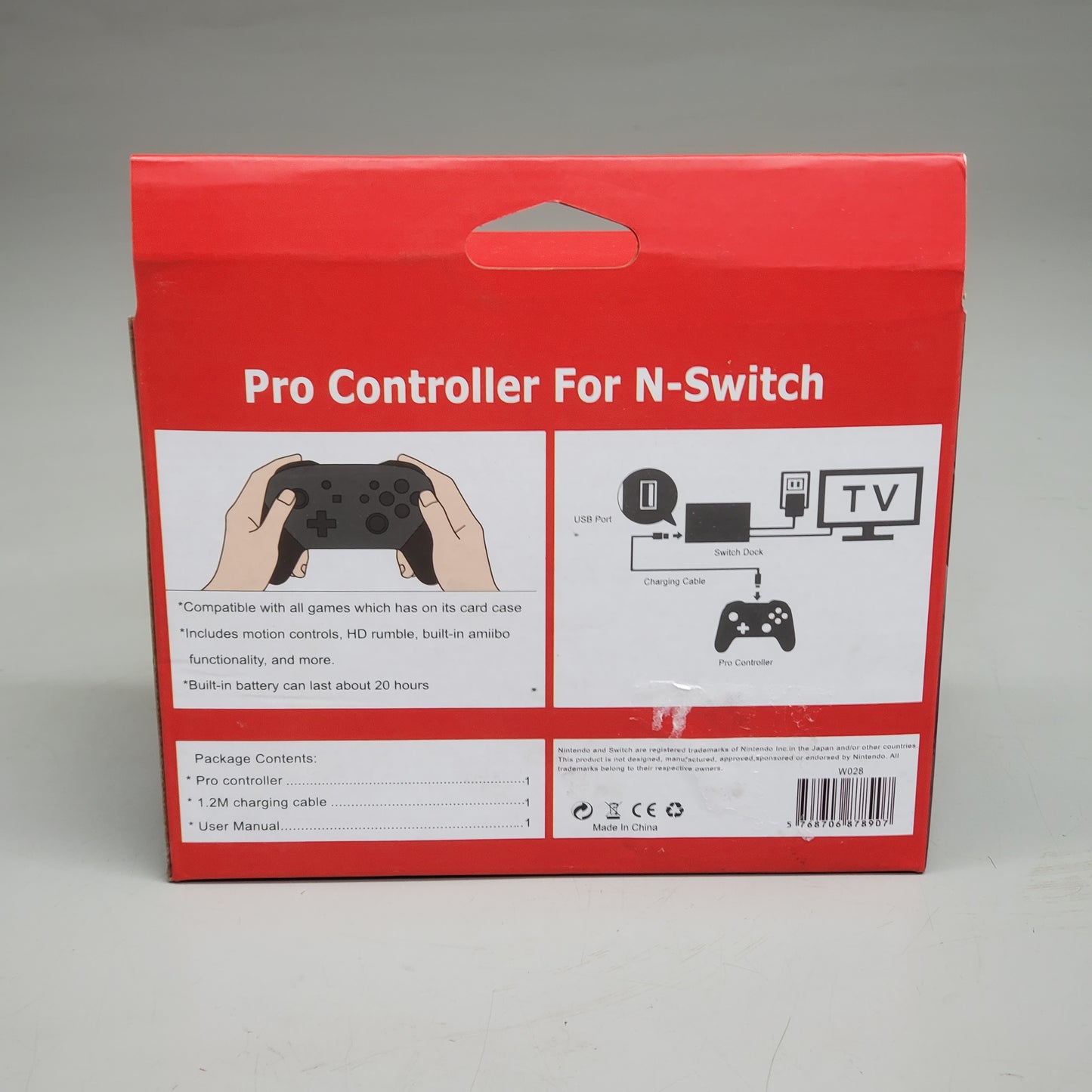 HARGA Pro Controller for Nintendo Switch Wireless & Rechargeable W028