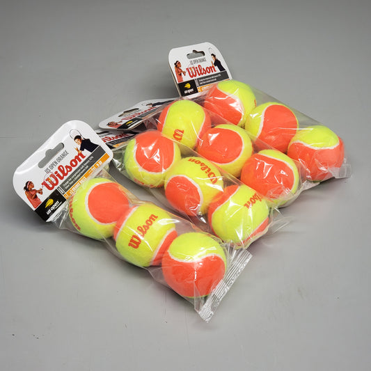 WILSON (4 Pack) Low Compression 3 Ball US Open Orange Tennis Balls WRT1373