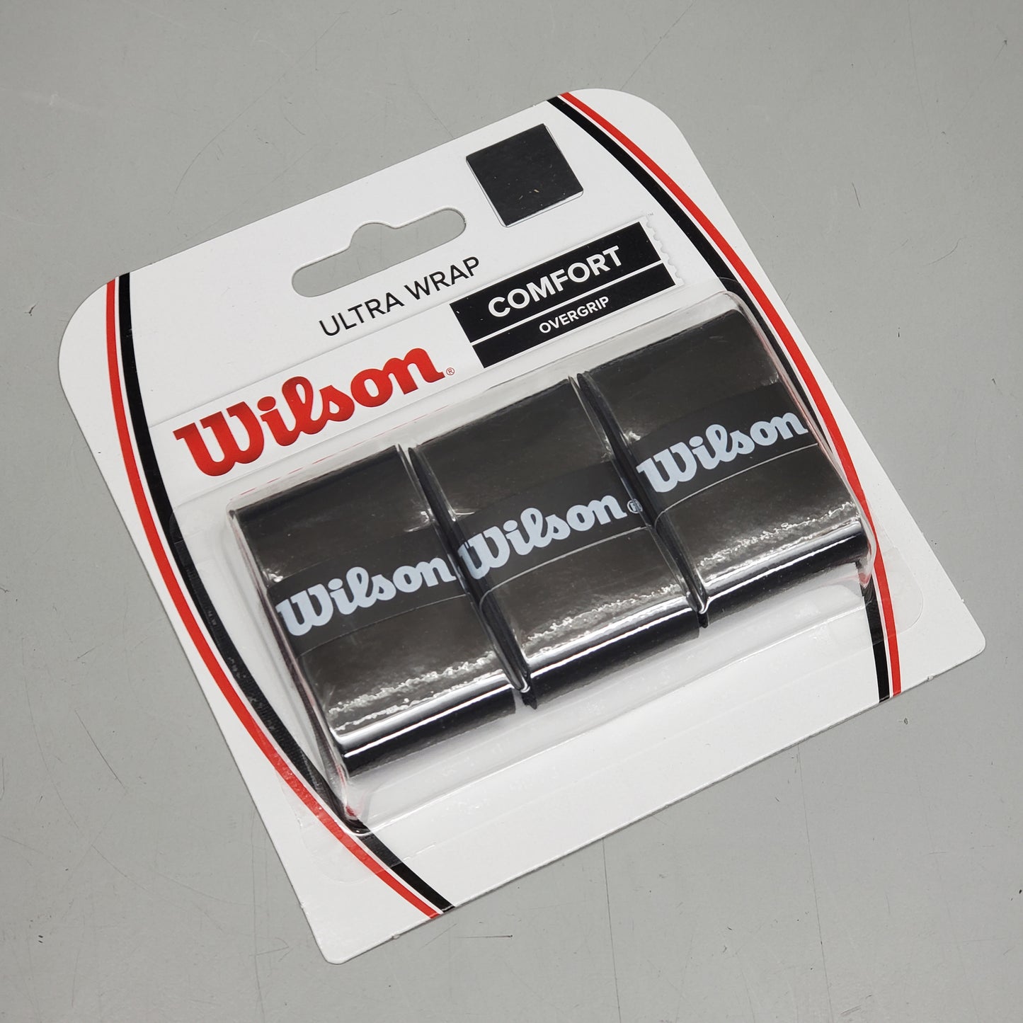 WILSON (6 Pack) Ultra Grip Handle Wrap 3 Piece Black Comfort Overgrip WRZ471818