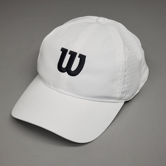 WILSON Logo Tennis Cap Adjustable Fit Ultralight Men's White WRA777101