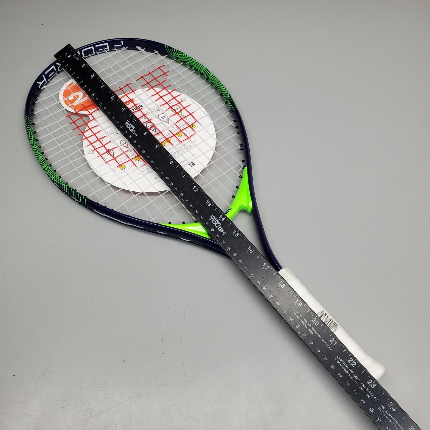 WILSON Federer Junior Tennis Racquet Ages 7-8 23" Grip 3-5/8" Green/Blue WR029320U