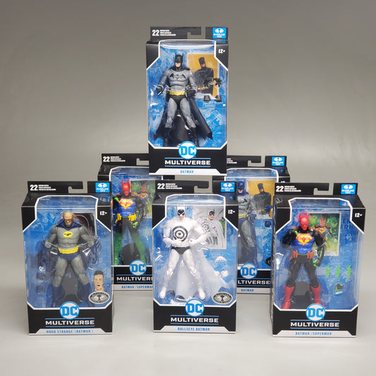 MCFARLANE TOYS (6 Pack) DC Multiverse Batman Assortment Fusion Action Figures 7"