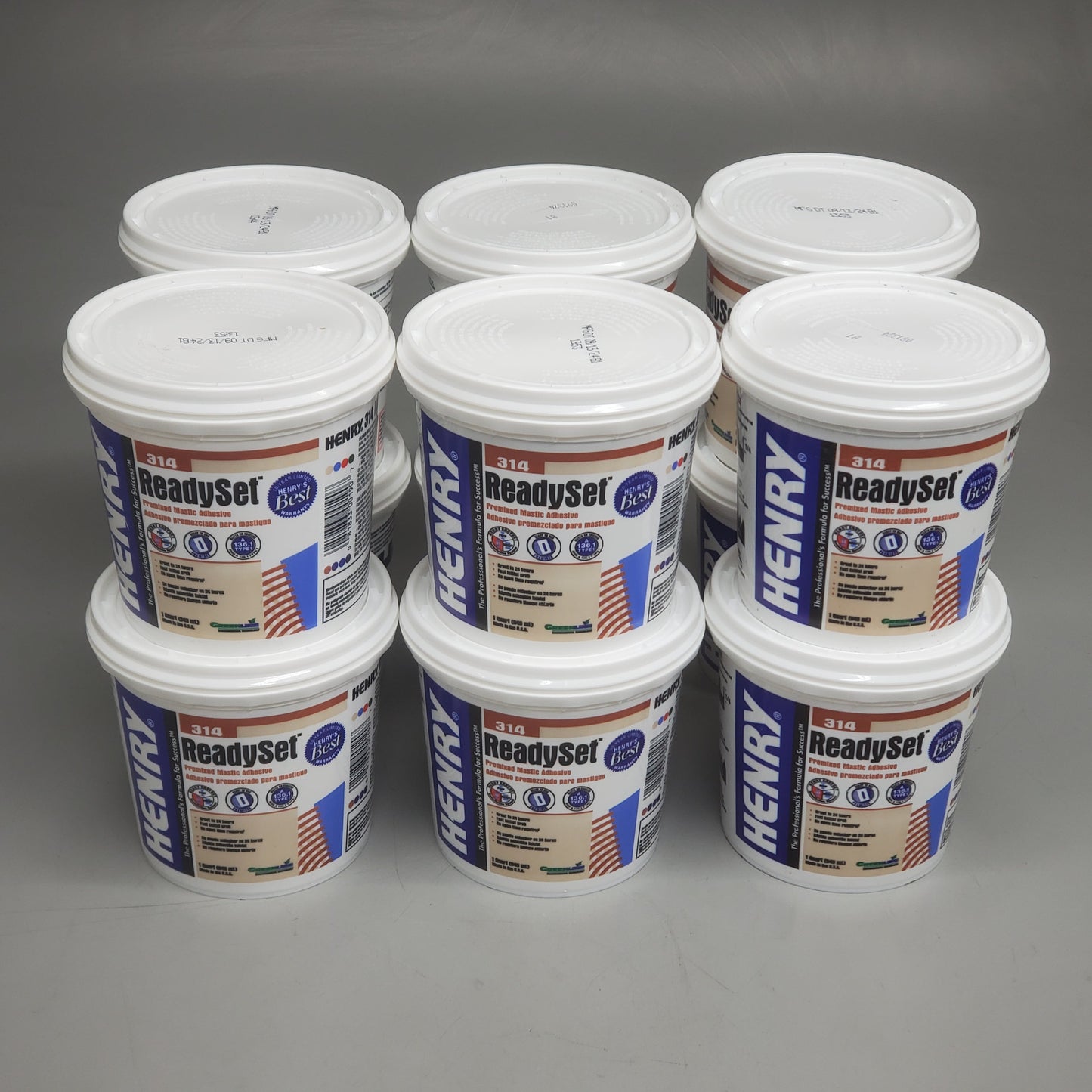 ZA@ HENRY (12 Pack) ReadySet Premixed Mastic Ceramic Tile Adhesive 1 Quart 314 D