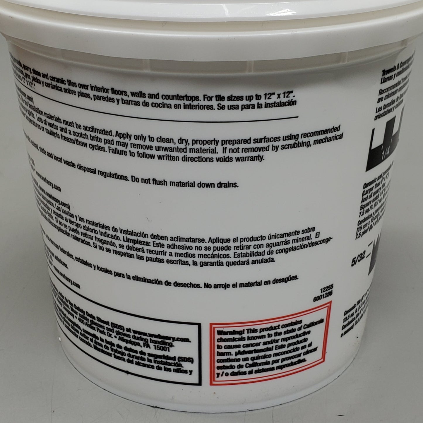 ZA@ HENRY (12 Pack) ReadySet Premixed Mastic Ceramic Tile Adhesive 1 Quart 314 D